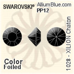 スワロフスキー XILION チャトン (1028) PP12 - カラー 裏面プラチナフォイル