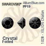 施华洛世奇 XILION Chaton (1028) PP19 - Clear Crystal With Platinum Foiling