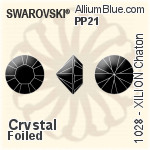 Swarovski XILION Chaton (1028) PP21 - Clear Crystal With Platinum Foiling