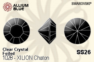 施华洛世奇 XILION Chaton (1028) SS26 - Clear Crystal With Platinum Foiling