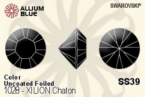 Swarovski XILION Chaton (1028) SS39 - Colour (Uncoated) With Platinum Foiling - Haga Click en la Imagen para Cerrar