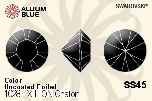 Swarovski XILION Chaton (1028) SS45 - Colour (Uncoated) With Platinum Foiling - Click Image to Close