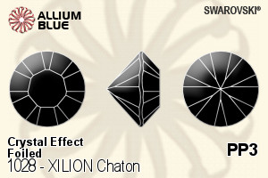 施華洛世奇XILION施亮鑽石形尖底石 (1028) PP3 - 白色（半塗層） 白金水銀底