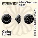 Swarovski XIRIUS Chaton (1088) SS26 - Color With Platinum Foiling