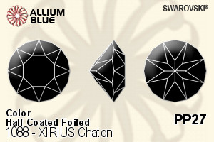 Swarovski XIRIUS Chaton (1088) PP27 - Color (Half Coated) With Platinum Foiling