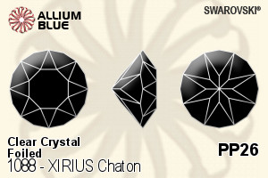 Swarovski XIRIUS Chaton (1088) PP26 - Clear Crystal With Platinum Foiling - Click Image to Close