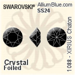 施華洛世奇XIRIUS施悅鑽石形尖底石 (1088) SS24 - 透明白色 白金水銀底