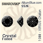 施華洛世奇XIRIUS施悅鑽石形尖底石 (1088) SS26 - 透明白色 白金水銀底
