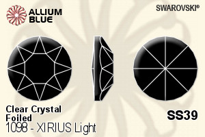 スワロフスキー XIRIUS Light (1098) SS39 - クリスタル 裏面プラチナフォイル - ウインドウを閉じる
