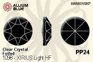 Swarovski XIRIUS Light Flat Back Hotfix (1098) PP24 - Clear Crystal With Silver Foiling - Haga Click en la Imagen para Cerrar