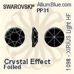 Swarovski XIRIUS Light Flat Back Hotfix (1098) PP31 - Crystal Effect With Silver Foiling