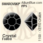 Swarovski Chaton (1100) PP5 - Clear Crystal With Platinum Foiling