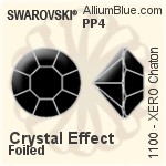施华洛世奇 Xero 钻石形尖底石 (1100) PP4 - 白色（半涂层） 白金水银底