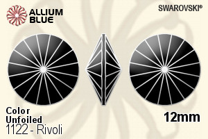 Swarovski Rivoli (1122) 12mm - Color Unfoiled - Haga Click en la Imagen para Cerrar
