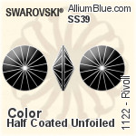 Swarovski Rivoli (1122) SS39 - Color (Half Coated) Unfoiled