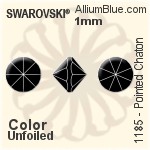 Swarovski Pointed Chaton (1185) 1mm - Color Unfoiled