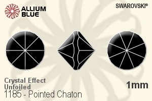 Swarovski Pointed Chaton (1185) 1mm - Crystal Effect Unfoiled
