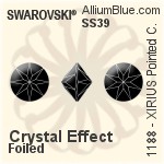 Swarovski XIRIUS Pointed Chaton (1188) SS39 - Crystal Effect With Platinum Foiling