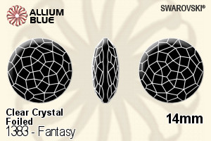 Swarovski Fantasy (1383) 14mm - Clear Crystal With Platinum Foiling - Click Image to Close