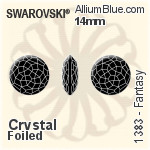 Swarovski Fantasy (1383) 14mm - Clear Crystal With Platinum Foiling