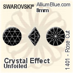 Swarovski Rose Cut (1401) 8mm - Crystal Effect Unfoiled