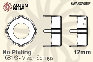 スワロフスキー Visionファンシーストーン石座 (1681/S) 12mm - メッキなし - ウインドウを閉じる