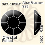 施華洛世奇 玫瑰 平底石 (2000) SS3 - 透明白色 白金水銀底