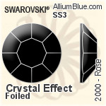 Swarovski Rose Flat Back No-Hotfix (2000) SS3 - Crystal Effect With Platinum Foiling