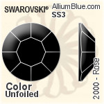 施華洛世奇 玫瑰 平底石 (2000) SS3 - 顏色 無水銀底