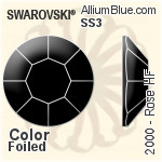 Swarovski Rose Flat Back Hotfix (2000) SS3 - Color With Silver Foiling