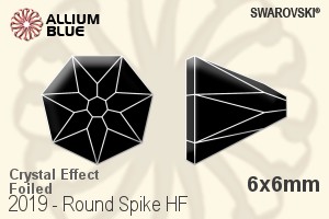 Swarovski Round Spike Flat Back Hotfix (2019) 6x6mm - Crystal Effect With Aluminum Foiling - Haga Click en la Imagen para Cerrar