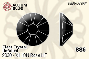 施華洛世奇XILION施亮Rose 熨底平底石 (2038) SS6 - 透明白色 無水銀底 - 關閉視窗 >> 可點擊圖片