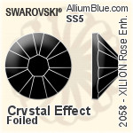 施華洛世奇XILION施亮Rose 進化版 平底石 (2058) SS5 - 白色（半塗層） 白金水銀底