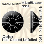 スワロフスキー XILION Rose Enhanced ラインストーン (2058) SS10 - カラー（ハーフ　コーティング） 裏面にホイル無し