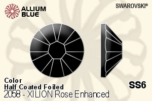 Swarovski XILION Rose Enhanced Flat Back No-Hotfix (2058) SS6 - Color (Half Coated) With Platinum Foiling - Haga Click en la Imagen para Cerrar