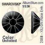 施华洛世奇 XILION 施亮 玫瑰 进化版 平底石 (2058) SS30 - 颜色 无水银底