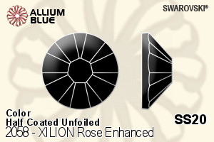 Swarovski XILION Rose Enhanced Flat Back No-Hotfix (2058) SS20 - Color (Half Coated) Unfoiled