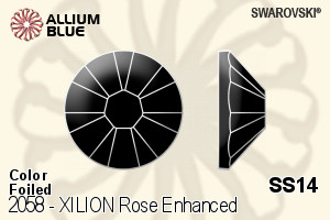 Swarovski XILION Rose Enhanced Flat Back No-Hotfix (2058) SS14 - Color With Platinum Foiling - Click Image to Close