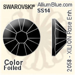 施華洛世奇 XILION 施亮 玫瑰 進化版 平底石 (2058) SS14 - 顏色 白金水銀底