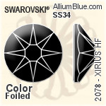 Swarovski XIRIUS Flat Back Hotfix (2078) SS34 - Color With Silver Foiling