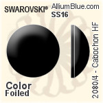 施華洛世奇 圓拱形 熨底平底石 (2080/4) SS16 - 顏色 鋁質水銀底