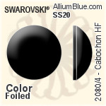施华洛世奇 圆拱形 熨底平底石 (2080/4) SS20 - 颜色 铝质水银底