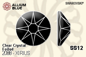 Swarovski XIRIUS Flat Back No-Hotfix (2088) SS12 - Clear Crystal With Platinum Foiling - Haga Click en la Imagen para Cerrar