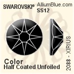 Swarovski XIRIUS Flat Back No-Hotfix (2088) SS12 - Color (Half Coated) Unfoiled