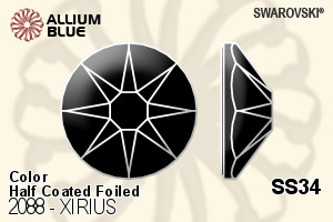 Swarovski XIRIUS Flat Back No-Hotfix (2088) SS34 - Color (Half Coated) With Platinum Foiling