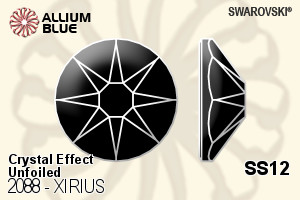 Swarovski XIRIUS Flat Back No-Hotfix (2088) SS12 - Crystal Effect Unfoiled