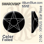 Swarovski XIRIUS Star Rose Flat Back No-Hotfix (2100) SS12 - Color With Platinum Foiling