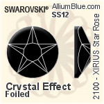 Swarovski XIRIUS Star Rose Flat Back No-Hotfix (2100) SS12 - Crystal Effect With Platinum Foiling