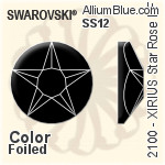 Swarovski XIRIUS Star Rose Flat Back Hotfix (2100) SS12 - Color With Silver Foiling