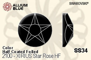 施華洛世奇XIRIUS施悅Star 玫瑰 熨底平底石 (2100) SS34 - 顏色（半塗層） 銀色水銀底